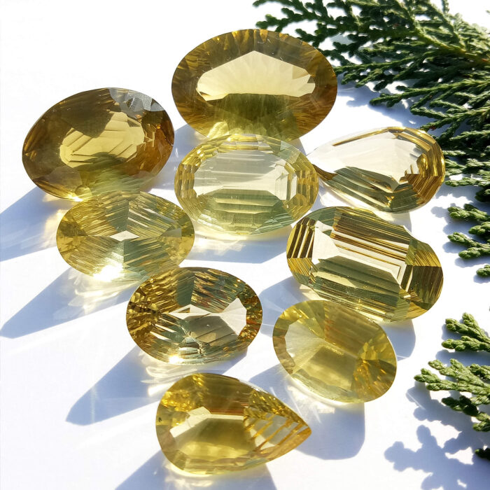 Lemon Quartz Concave Cut