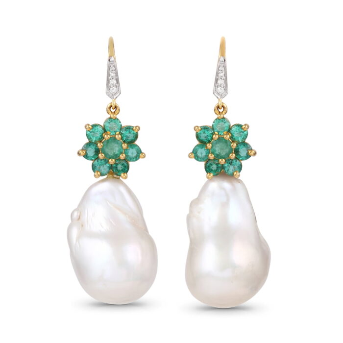 Zambian Emerald &  Baroque Pearls