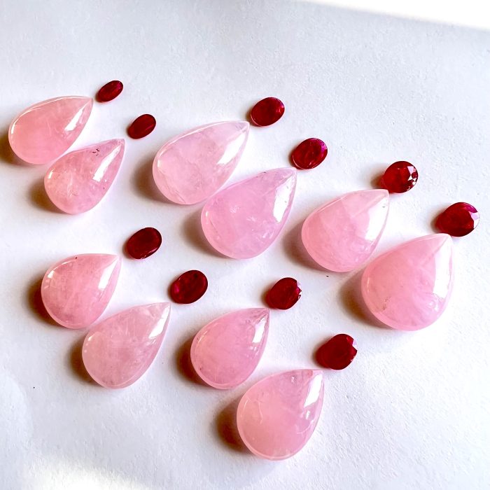 Morganite Pear Pair 416 ct