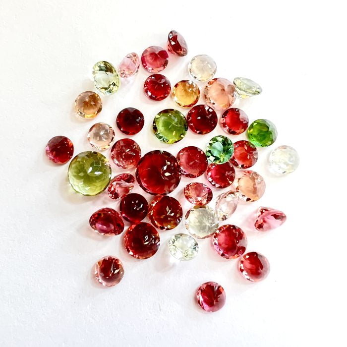 Multi Tourmaline Cabochon 21.70 Ct