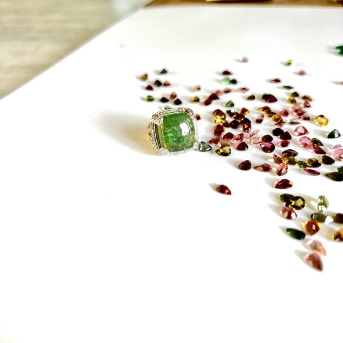 Jumbo Green Tourmaline Ring