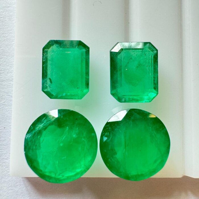 Emerald Round Pair 13.30 MM