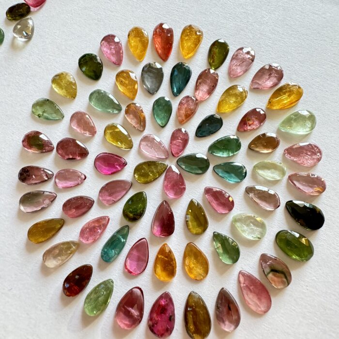 Tourmaline Rose Cut Pear 149 Lot