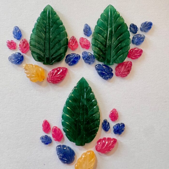 Zambian Emerald Carving 31.13 CT 3 Piece