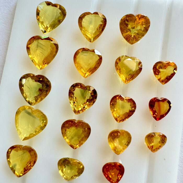Yellowsapphire Heart 18 Piece Lot