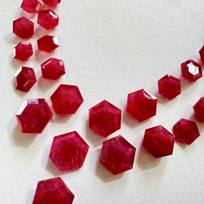 Mozambique Ruby Hexagon 54 Piece Lot