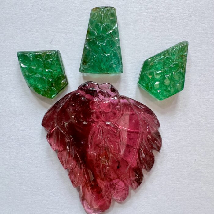 Emerald Carving 3 Piece Set