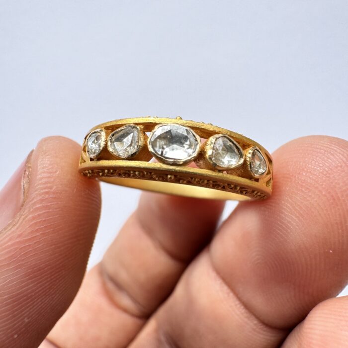 Diamond Rose Cut In 18K Gold