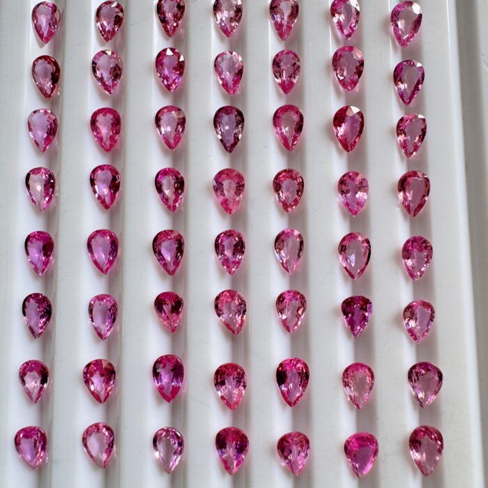 Pink Sapphire Pear Calibrated 4*6 mm