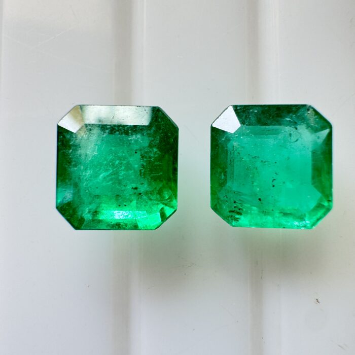 Emerald Square Octagon 4.72 CT Pair