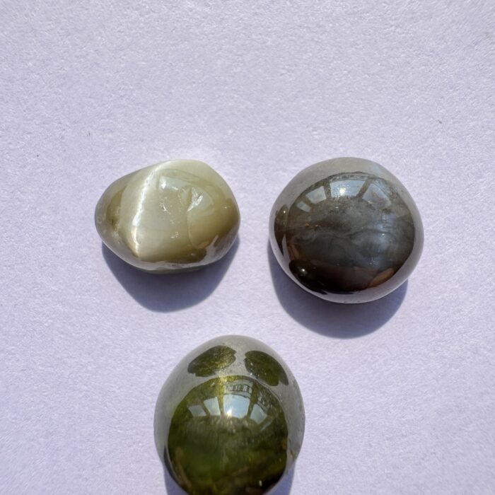 Sri Lankan Cats Eye Cabochon 14.30 CT / 3 Piece