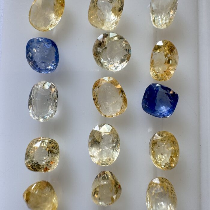 Ceylon Yellow & Blue Sapphire 51.61 CT / 17 Piece