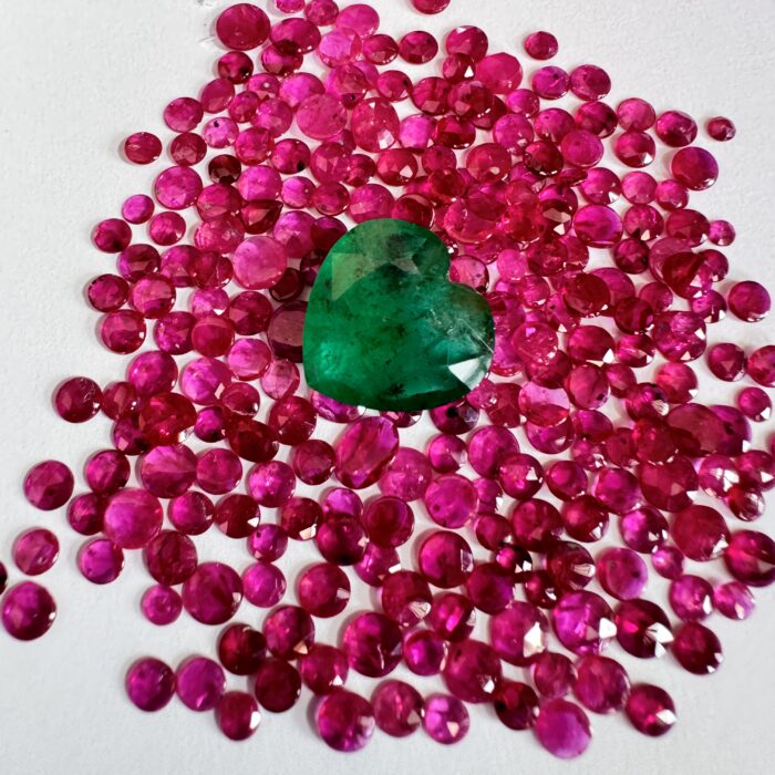 Mozambique Ruby Round Rose Cut 270 Piece Lot