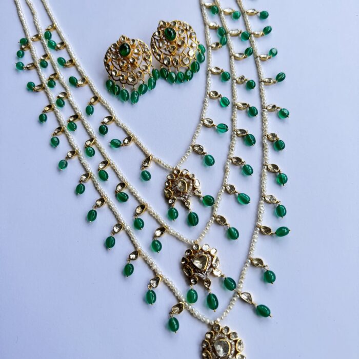 Polki & Diamond 3 Strings Necklace