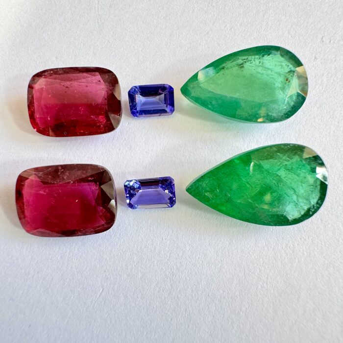 Rubellite Cushion Pair 12.18 CT