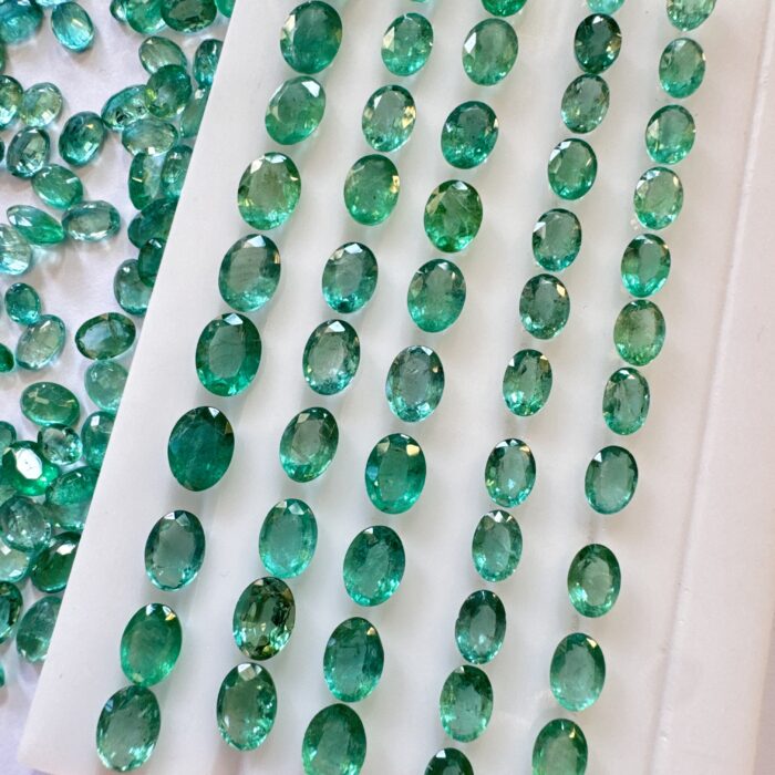 Zambian Emerald Oval Layout 176.18 CT / 223 Piece