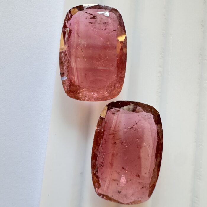 Pink Tourmaline Cushion 55.90 CT Pair