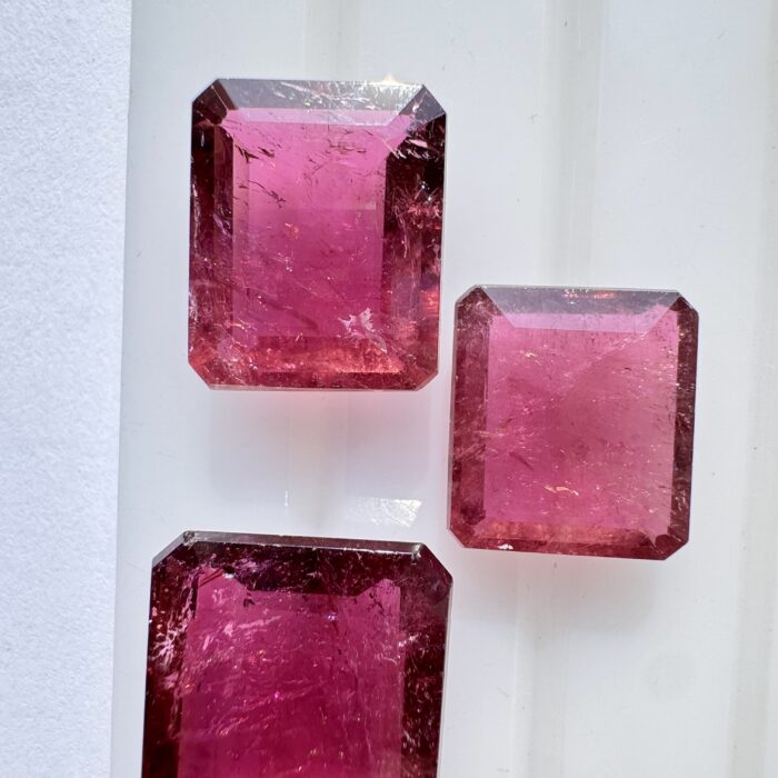 Pink Tourmaline Octagon 42.35 CT / 3 Piece