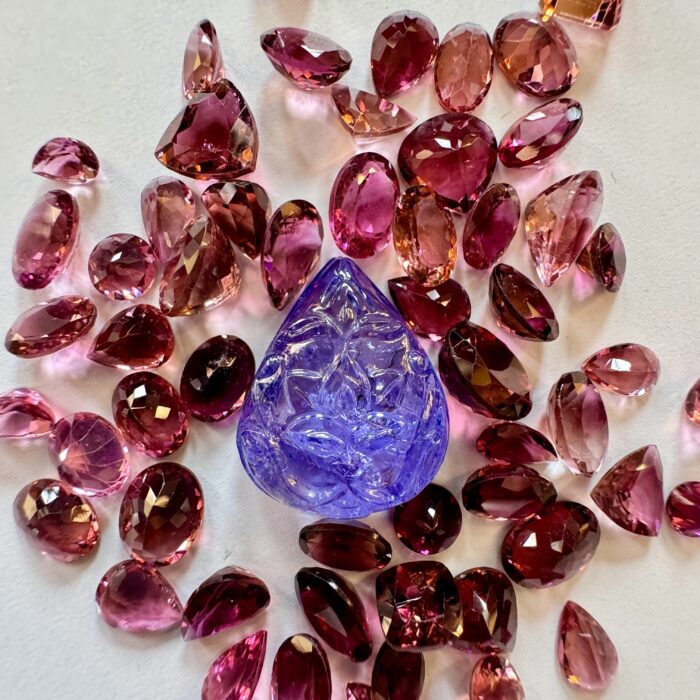 Tanzanite Pear Carving 24.45 CT