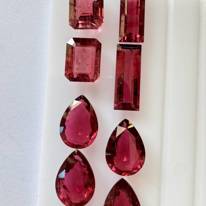 Rubellite Cut Lot 55.60 CT / 4 Pair