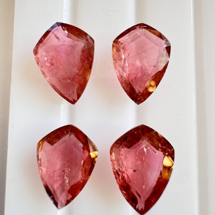 Pink Tourmaline Fancy Shield 21.65 CT / 4 Piece