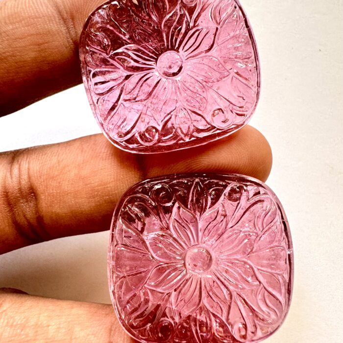 Pink Tourmaline Carving 102.77 CT