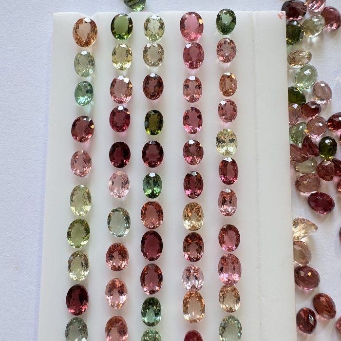 Multi Tourmaline Oval 140.35 CT / 110 Piece Lot