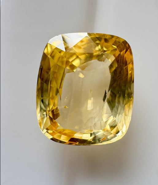 Yellow Sapphire Cushion