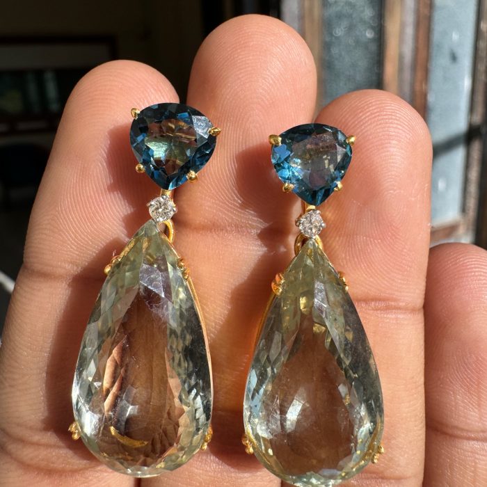 Green Amethyst Earring