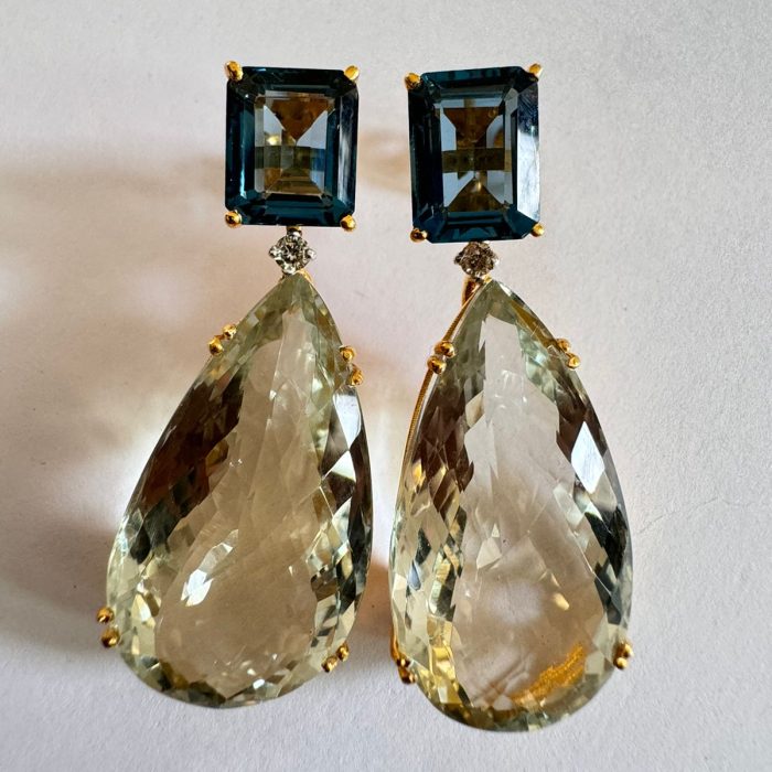 Green Amethyst Earring