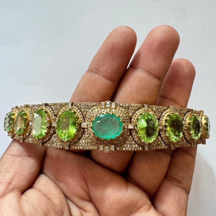 Emerald Oval & Periodot Chocker