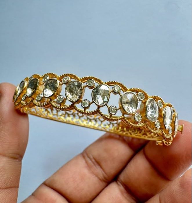 Diamond Rosecut Bangle