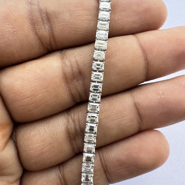 Emerald Cut Diamond Tennis Bracelet